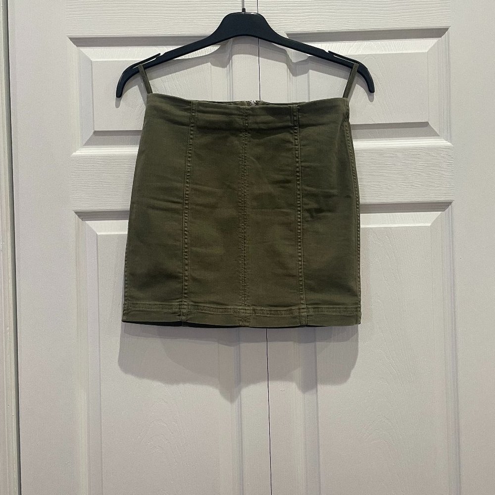 Free People Green Mini Skirt